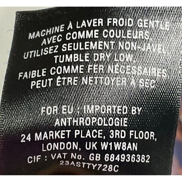 Anthropologie | Vanessa Virginia Women's Cold Shoulder Dress Size 2 100% Cotton - Picture 12 of 12